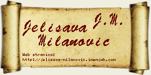 Jelisava Milanović vizit kartica